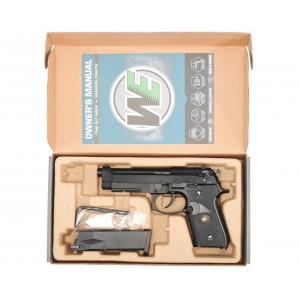 Страйкбольный пистолет WE Beretta M92F CO2, черный, Weaver, WE-M008-M9A1-CO2